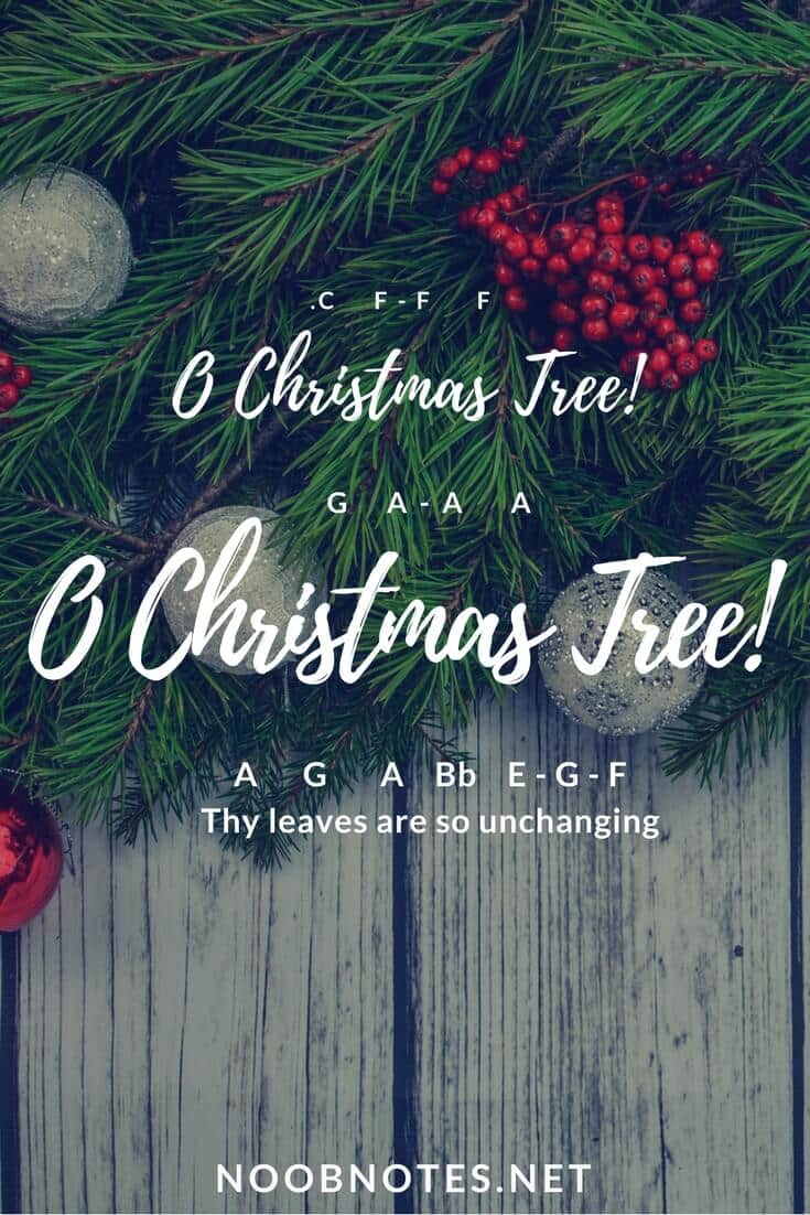 O Christmas Tree! – Traditional letter notes for beginners - music notes for newbies