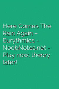Here Comes The Rain Again – Eurythmics
