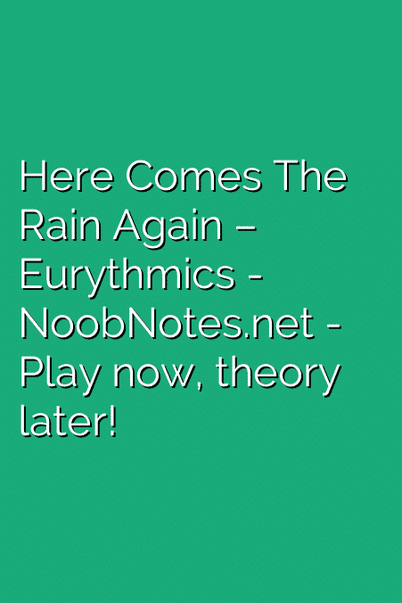 Here Comes The Rain Again – Eurythmics