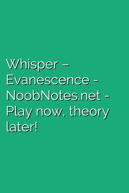 Whisper – Evanescence