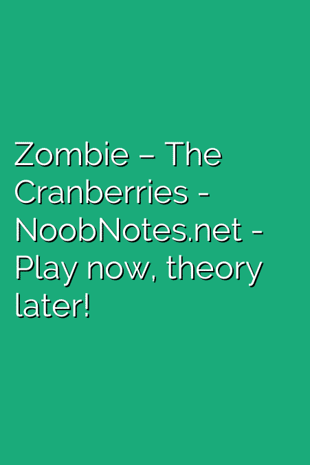 Zombie by The Cranberries  The cranberries lyrics, Zombie lyrics, The  cranberries zombie