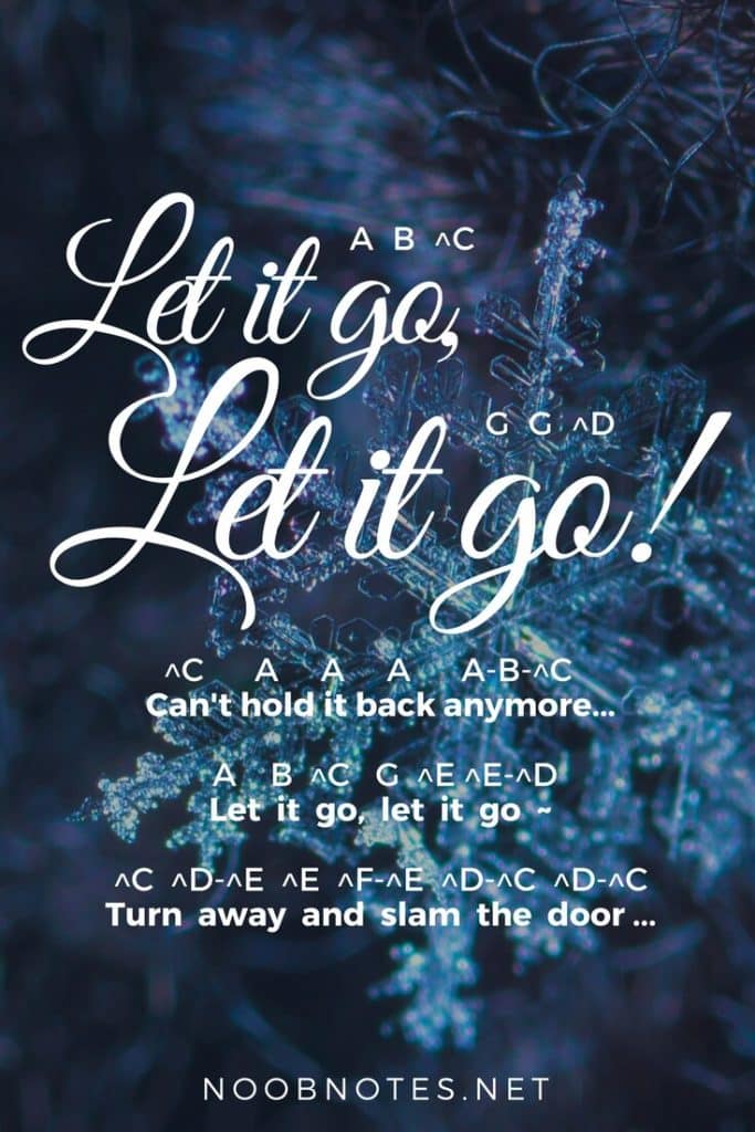 Let It Go Frozen Disney Letter Notes For Beginners Music Notes For Newbies