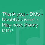 Thank you – Dido