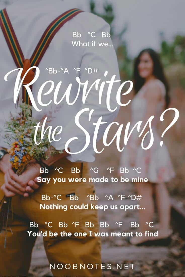 Rewrite The Stars The Greatest Showman Letter Notes For Beginners Music Notes For Newbies