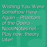 Wishing You Were Somehow Here Again – Phantom of the Opera