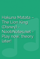 Hakuna Matata – The Lion King (Disney)