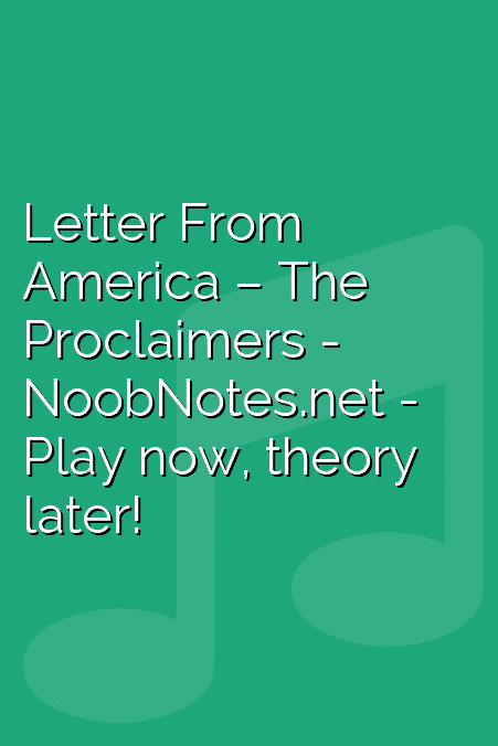 Letter From America – The Proclaimers