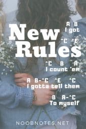 Never Gonna Give You Up – Rick Astley letter notes for beginners - music  notes for newbies