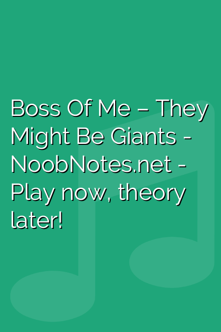 Boss Of Me – They Might Be Giants