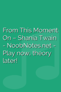 From This Moment On – Shania Twain