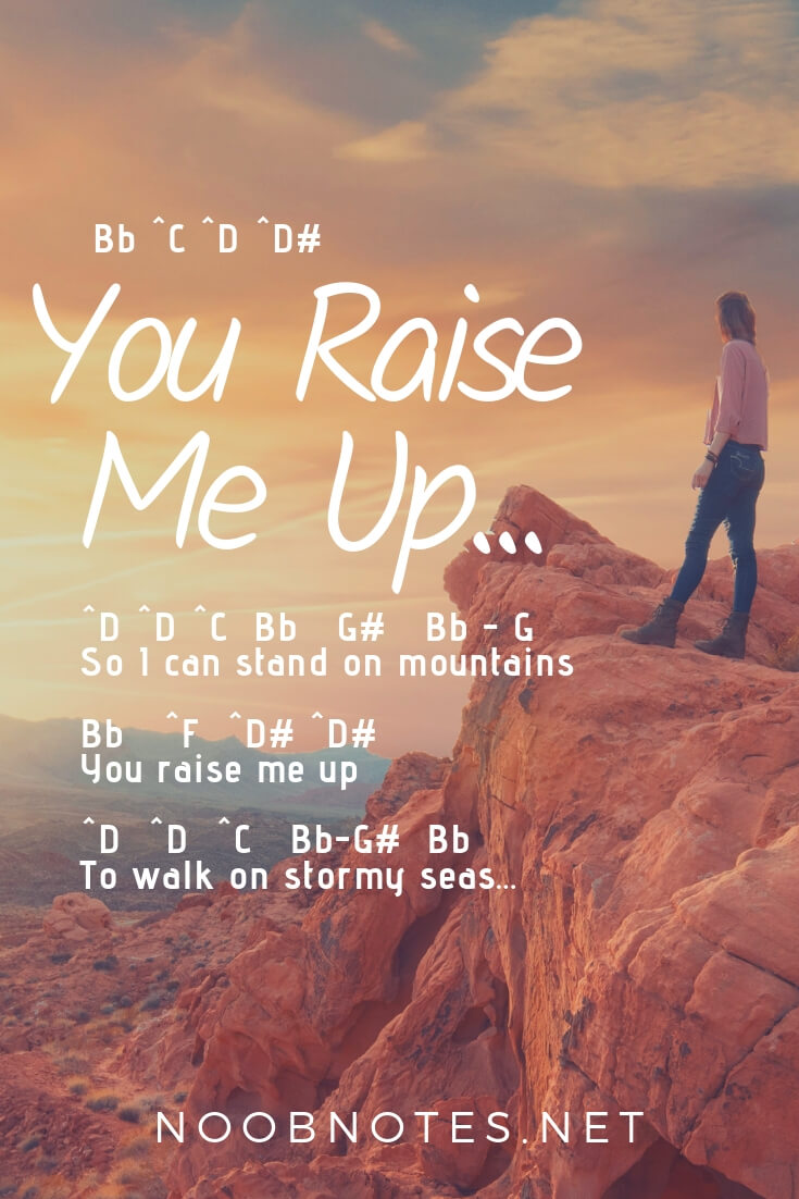 You Raise Me Up Josh Groban Letter Notes For Beginners Music Notes For Newbies
