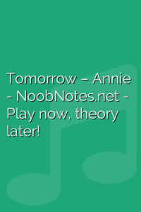Tomorrow – Annie