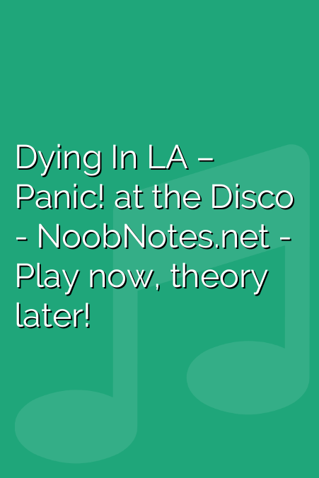 Dying In LA – Panic! at the Disco