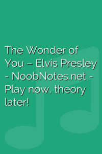The Wonder of You – Elvis Presley