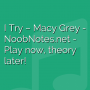 I Try - Macy Grey