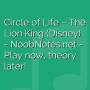 Circle of Life - The Lion King (Disney)