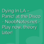 Dying In LA - Panic! at the Disco