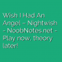 Wish I Had An Angel - Nightwish